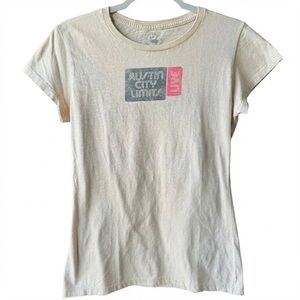 Austin City Limits Tan Short Sleeve T-Shirt Size Large